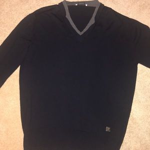Versace Collection Wool V Neck Sweater L/XL